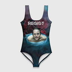 Купальник-боди 3D женский Рассказ служанки - Джун, цвет: 3D-принт