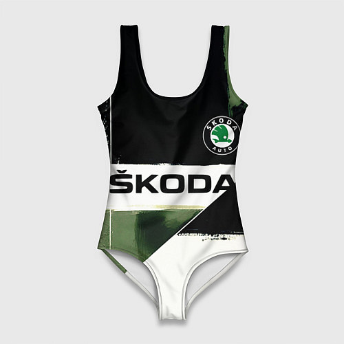 Женский купальник-боди Skoda логотип / 3D-принт – фото 1