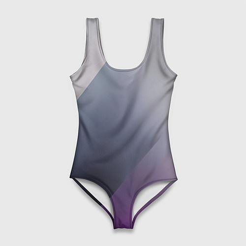 Женский купальник-боди Color grey with stripes / 3D-принт – фото 1