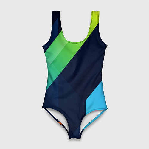 Женский купальник-боди Multicolored / 3D-принт – фото 1