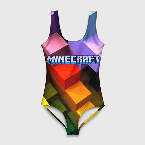 Женский купальник-боди Minecraft - pattern / 3D-принт – фото 1
