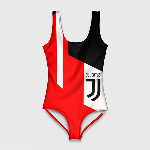 Женский купальник-боди Juventus sport geometry / 3D-принт – фото 1