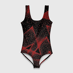 Купальник-боди 3D женский Triangles with dots, цвет: 3D-принт