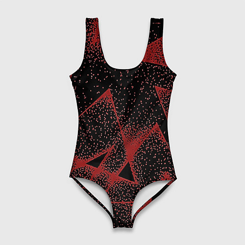 Женский купальник-боди Triangles with dots / 3D-принт – фото 1