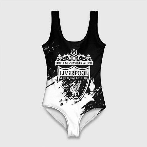 Женский купальник-боди Liverpool краски белые / 3D-принт – фото 1