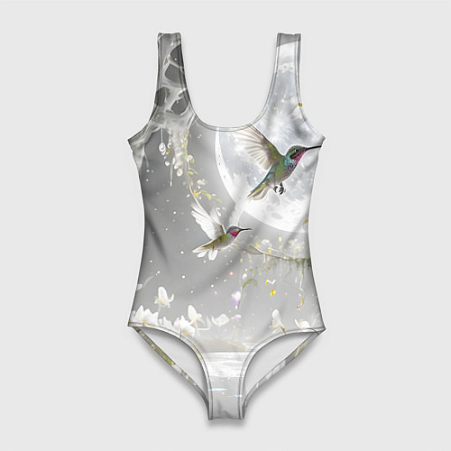 Женский купальник-боди Сказочные птички / 3D-принт – фото 1