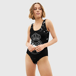 Купальник-боди 3D женский Real Madrid белые краски, цвет: 3D-принт — фото 2