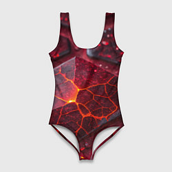 Женский купальник-боди Горящие рубины