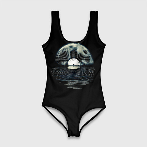 Женский купальник-боди Лунная виниловая пластинка / 3D-принт – фото 1