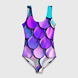 Женский купальник-боди Мазки краски с градиентом