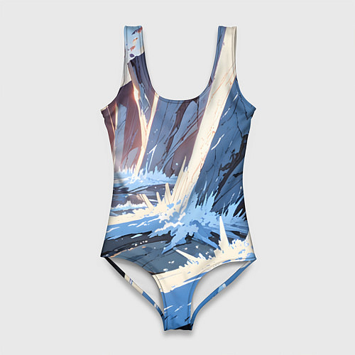 Женский купальник-боди Энергия льда / 3D-принт – фото 1