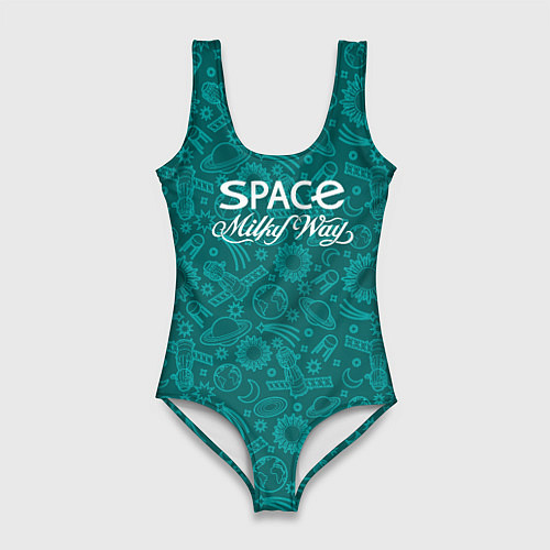 Женский купальник-боди Наш Млечный путь / 3D-принт – фото 1
