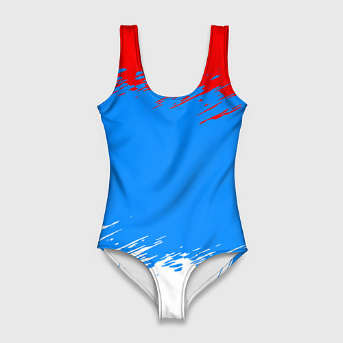 Женский купальник-боди Патриот - флаг / 3D-принт – фото 1