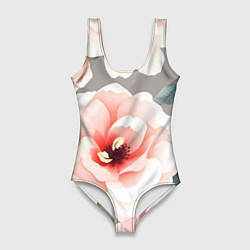 Женский купальник-боди Нежные цветы