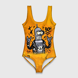 Купальник-боди 3D женский Cool Bender - graffiti, цвет: 3D-принт