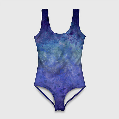 Женский купальник-боди Абстракция - blue tunnel / 3D-принт – фото 1