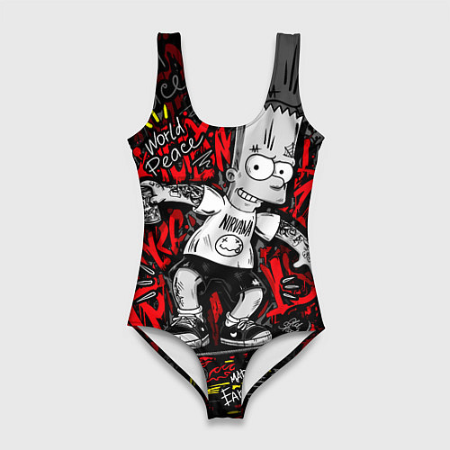 Женский купальник-боди Татуированный барт / 3D-принт – фото 1