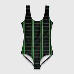 Купальник-боди 3D женский Color black cage, цвет: 3D-принт
