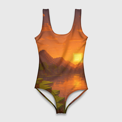 Женский купальник-боди Закат - Minecraft / 3D-принт – фото 1