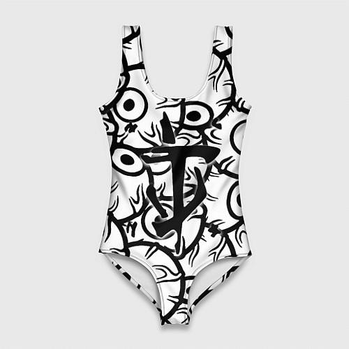 Женский купальник-боди Doom глаза монстра / 3D-принт – фото 1