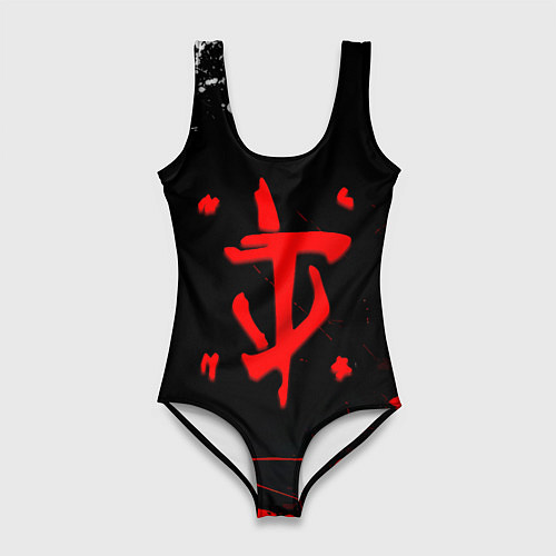 Женский купальник-боди Doom краски всплеск / 3D-принт – фото 1