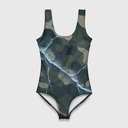 Женский купальник-боди Ледяной камуфляж