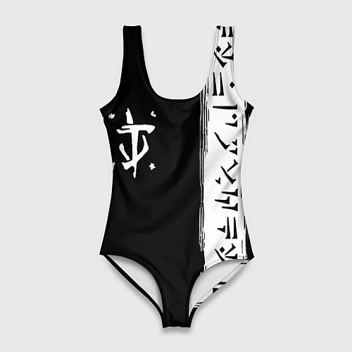 Женский купальник-боди Doom символы марса / 3D-принт – фото 1