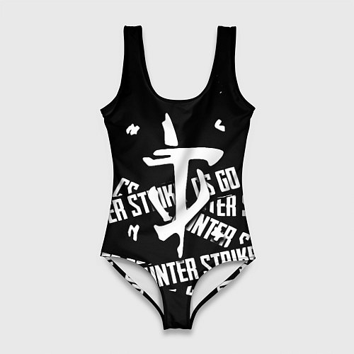 Женский купальник-боди Doom x counter strike / 3D-принт – фото 1