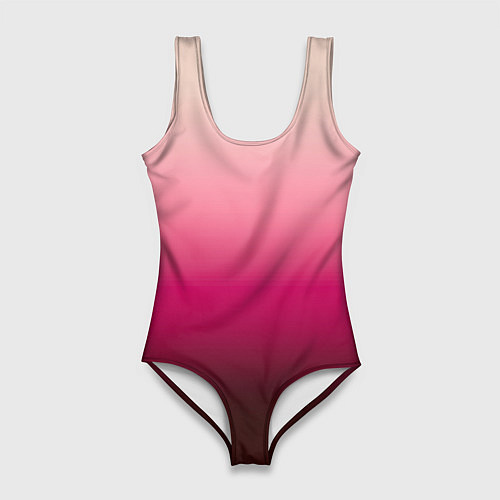 Женский купальник-боди Градиент transcendent pink омбре / 3D-принт – фото 1