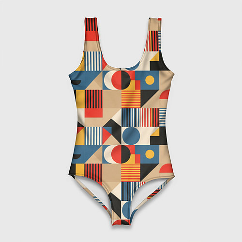 Женский купальник-боди Ритмы Баухауса / 3D-принт – фото 1