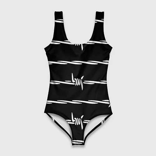 Женский купальник-боди Проволока колючая / 3D-принт – фото 1