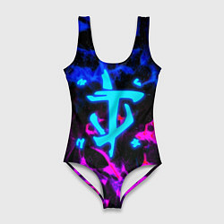 Женский купальник-боди Doom неоновый дым