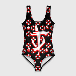 Женский купальник-боди Doom x resident evil pattern