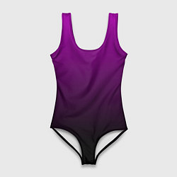 Купальник-боди 3D женский Purple gradient, цвет: 3D-принт