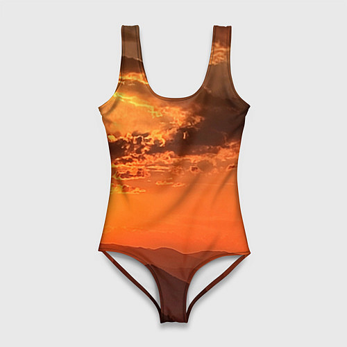 Женский купальник-боди Закат на перевале актопрак / 3D-принт – фото 1