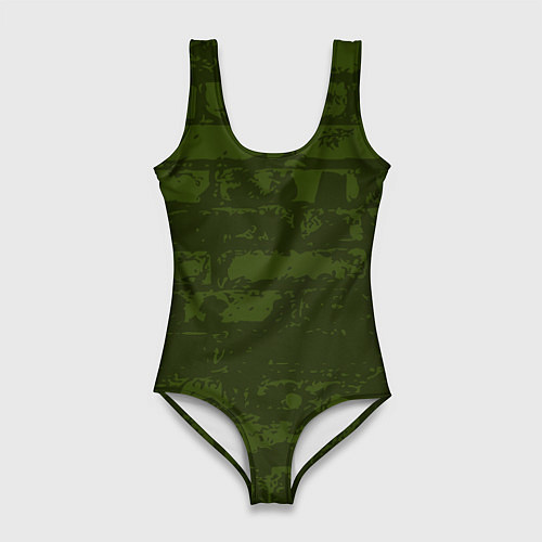 Женский купальник-боди Кирпичная стена / 3D-принт – фото 1