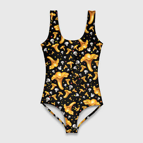 Женский купальник-боди Грибной дождик / 3D-принт – фото 1