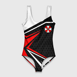 Женский купальник-боди Umbrella - red uniform