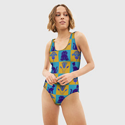 Купальник-боди 3D женский Символы Египта, цвет: 3D-принт — фото 2