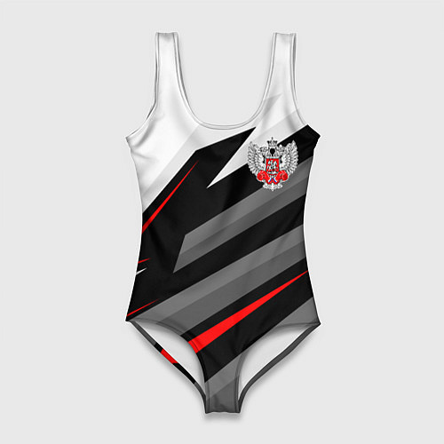 Женский купальник-боди Федерация бокса - спортивный / 3D-принт – фото 1