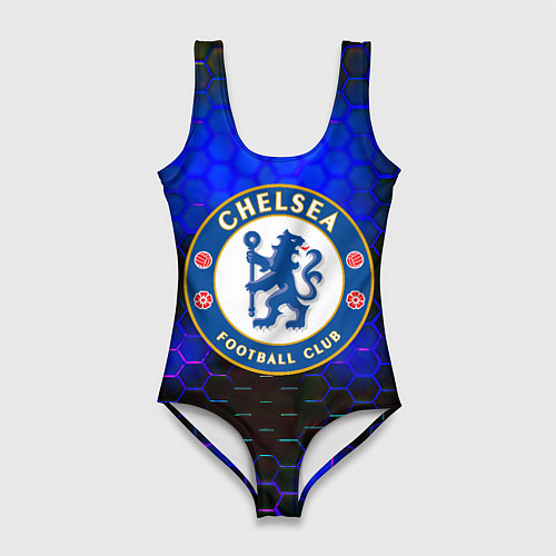 Женский купальник-боди Chelsea соты неоновые / 3D-принт – фото 1