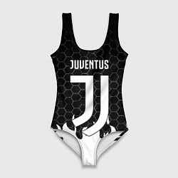 Женский купальник-боди Juventus соты огонь