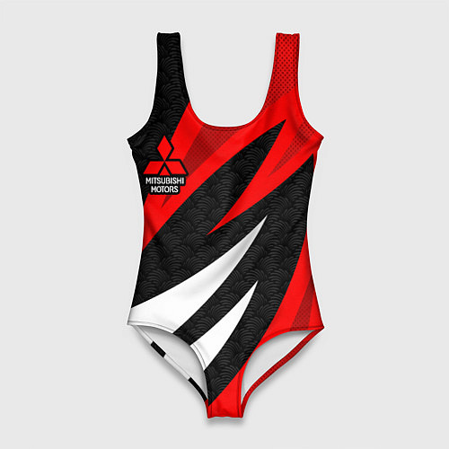 Женский купальник-боди Митсубиси - красный спорт / 3D-принт – фото 1