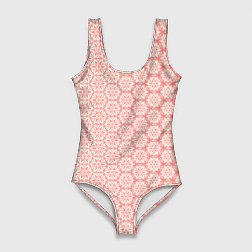 Женский купальник-боди Розовый узорчатый градиент / 3D-принт – фото 1