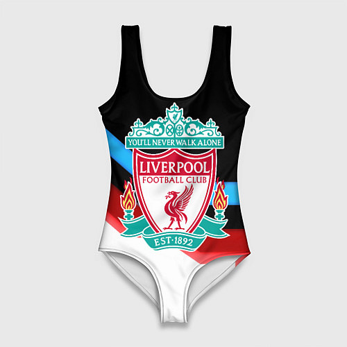Женский купальник-боди Liverpool sport geometry / 3D-принт – фото 1
