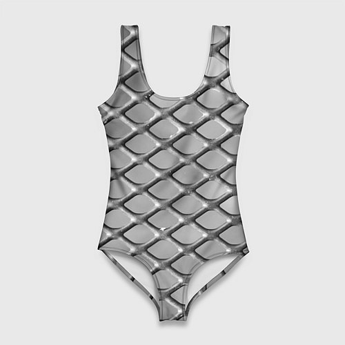 Женский купальник-боди Стальная сетка / 3D-принт – фото 1