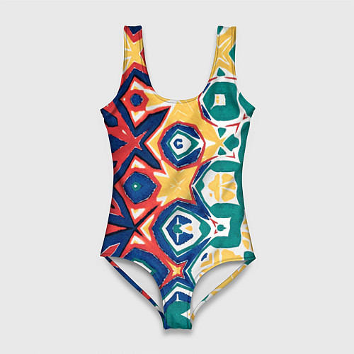 Женский купальник-боди Метаморфоза цвета и узора / 3D-принт – фото 1