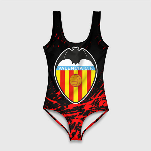 Женский купальник-боди Валенсия брызги красок / 3D-принт – фото 1