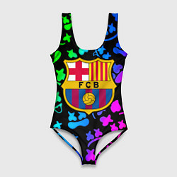 Женский купальник-боди Барселона x Маршмэллоу неоновый градиент