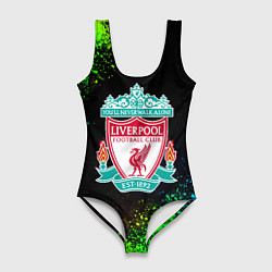 Купальник-боди 3D женский Liverpool краски градиент, цвет: 3D-принт